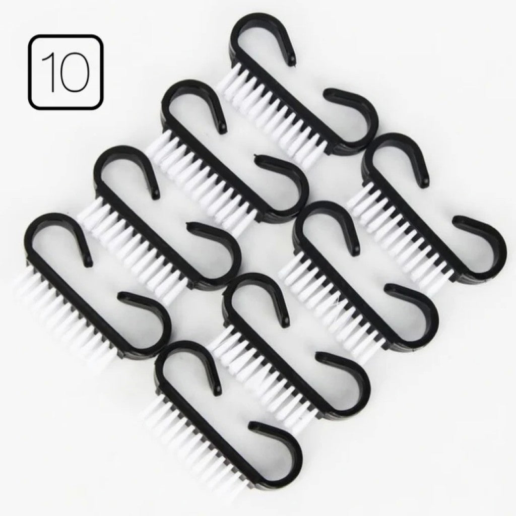 Brosse manucure noires 10pcs