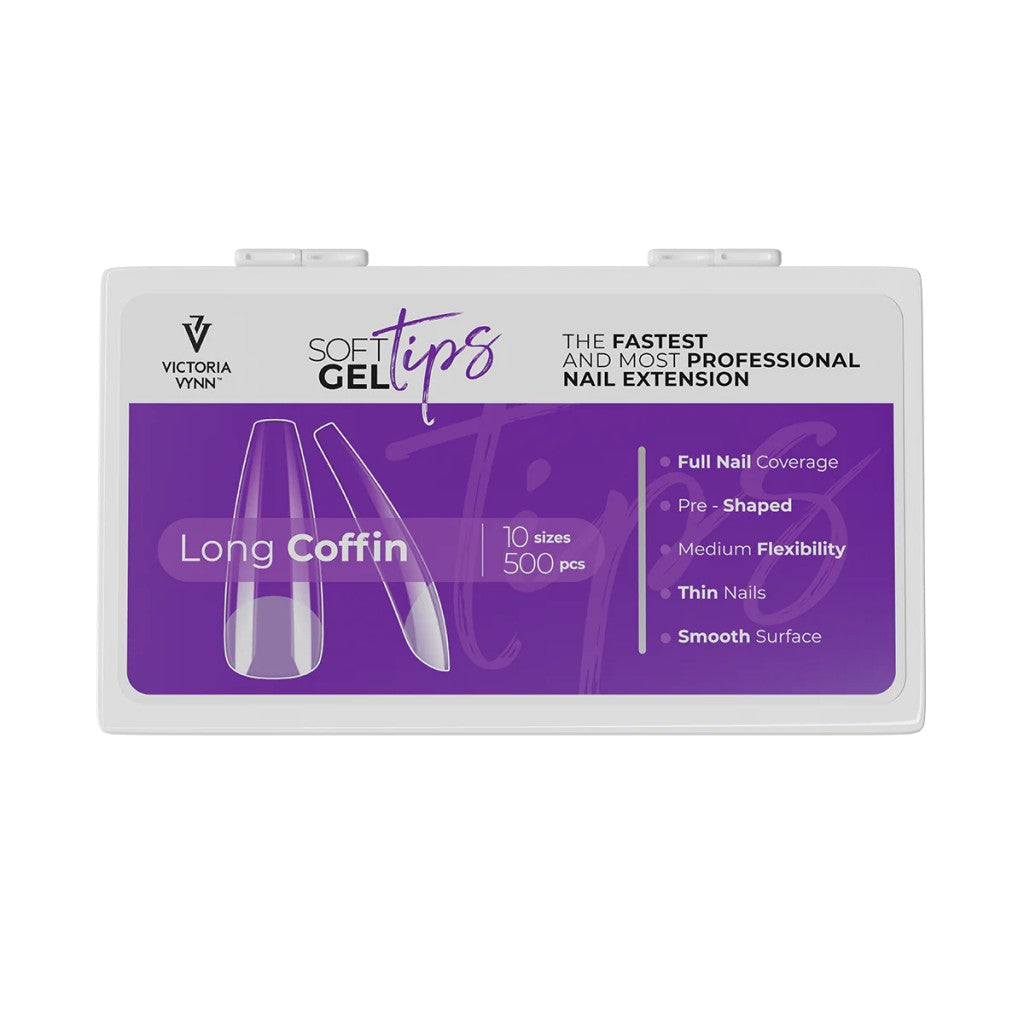 Soft gel tips, capsule long coffin