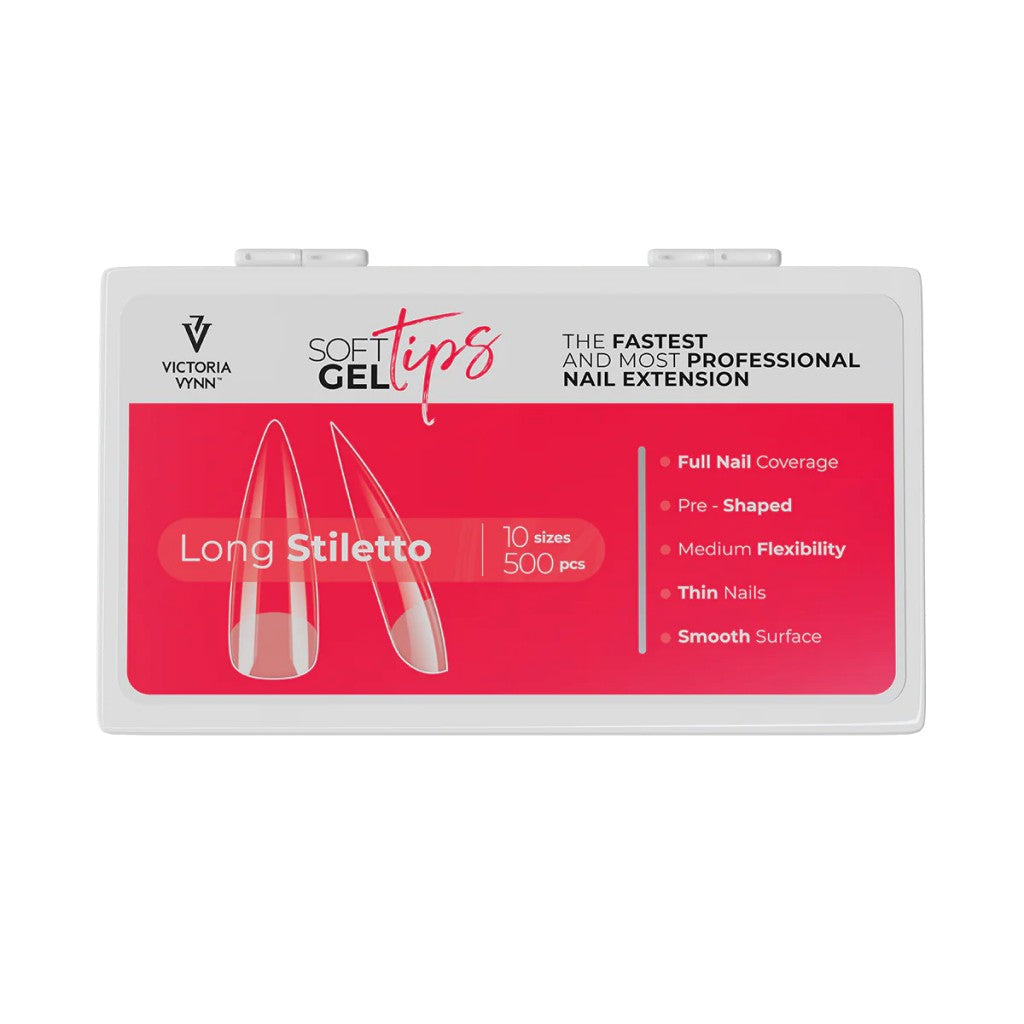 Soft gel tips, capsule long stiletto